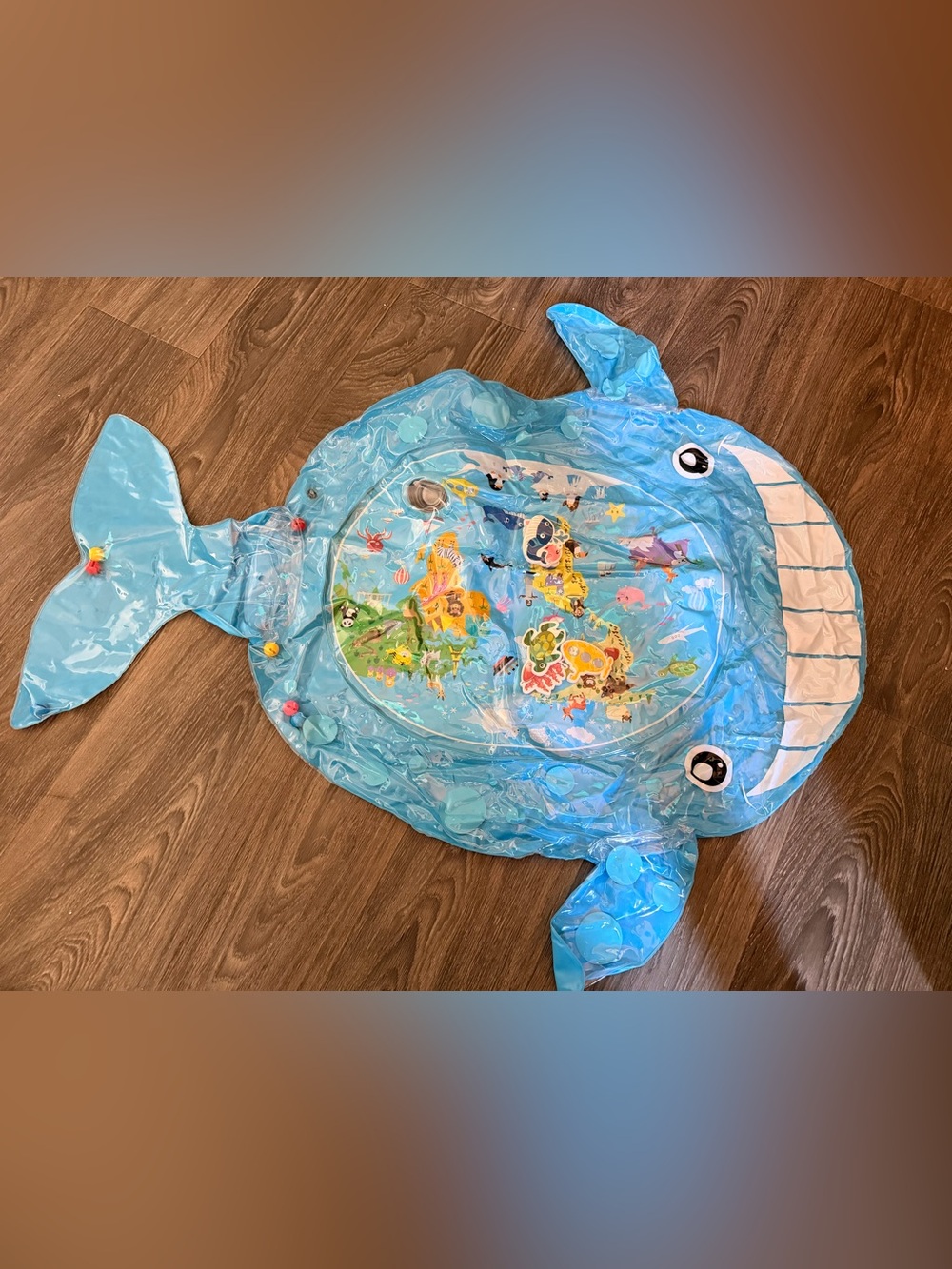Inflatable Blue Whale Baby Water Play Mat